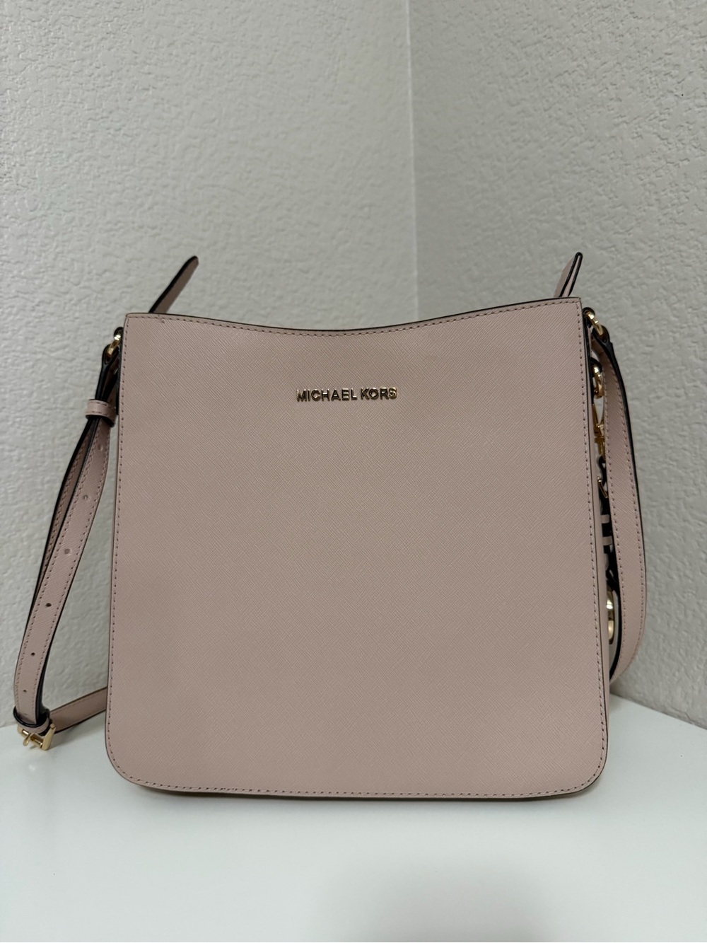Michael Kors Blush Pink Saffiano Leather Crossbody